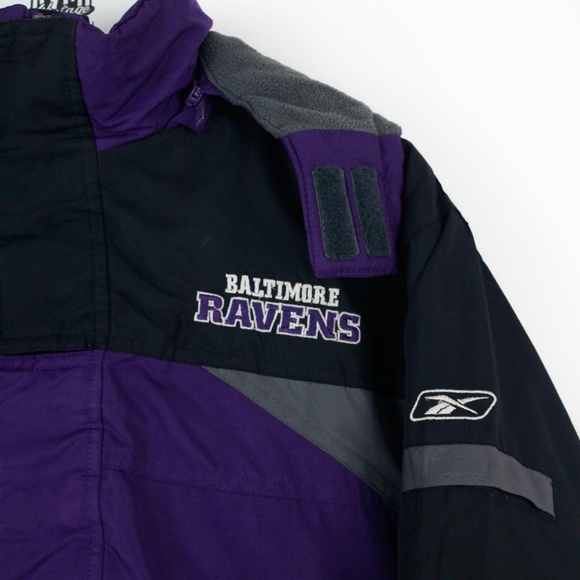 Reebok NFL Baltimore Ravens Black and Purple Jacket (Large) - Picture 3 of 4